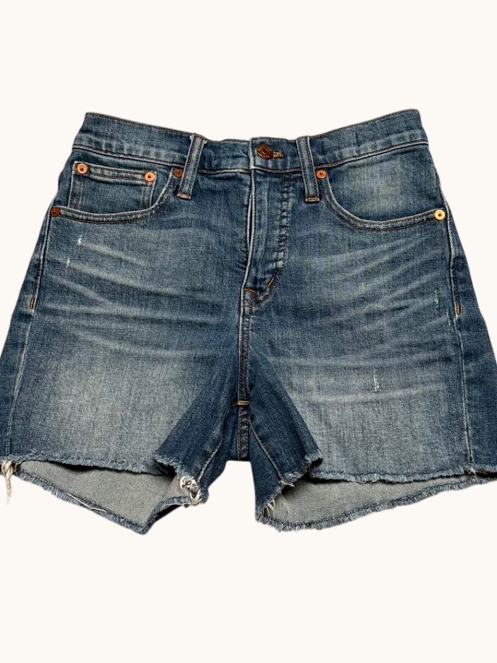 Madewell High-Rise Denim Shorts Raw Hem Sz. 24